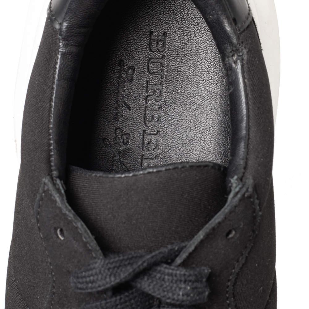 Burberry Black Neoprene Ramsey Low Top Sneakers Size 40 For Sale 1
