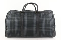 Burberry Black Nova Check Boston Duffle Bag with Strap 629bur616