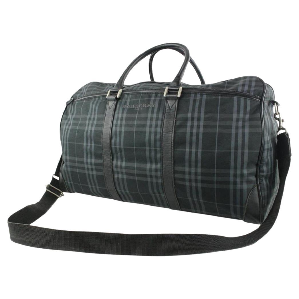 Burberry Black Nova Check Boston Duffle Bag with Strap 629bur616