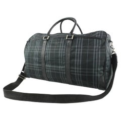 Burberry Black Nova Check Boston Duffle Bag with Strap 629bur616