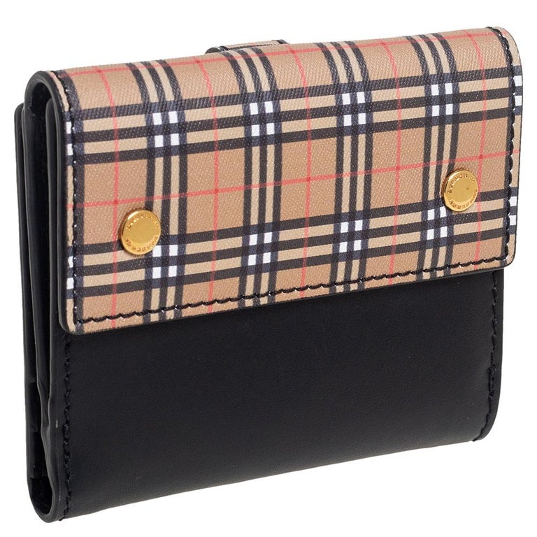 Burberry Black Nova Check Wallet Bifold, Luxury, Bags & Wallets on