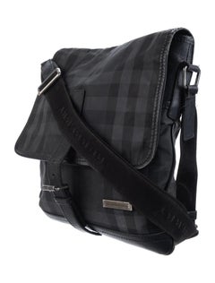 Burberry Black Nova Check Nylon Messenger Bag
