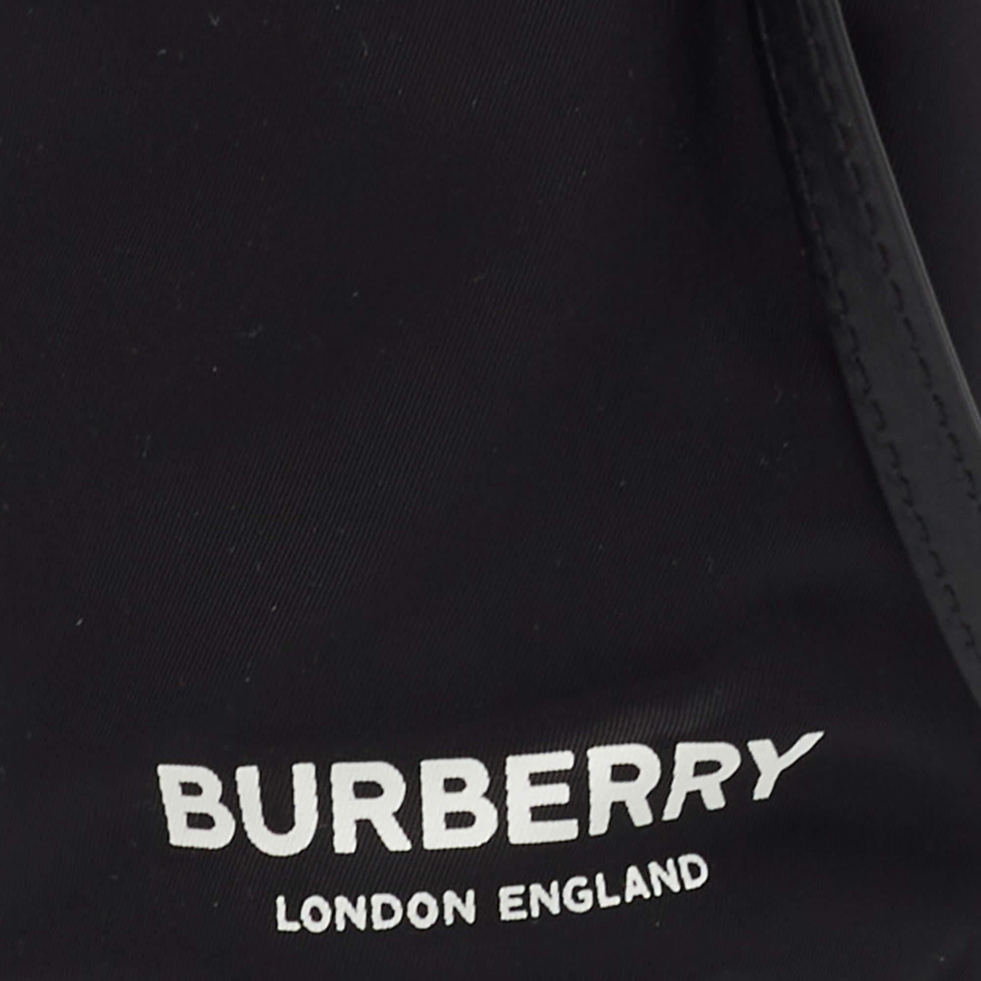 Burberry Black Nylon Logo Water Bottle Holder 7