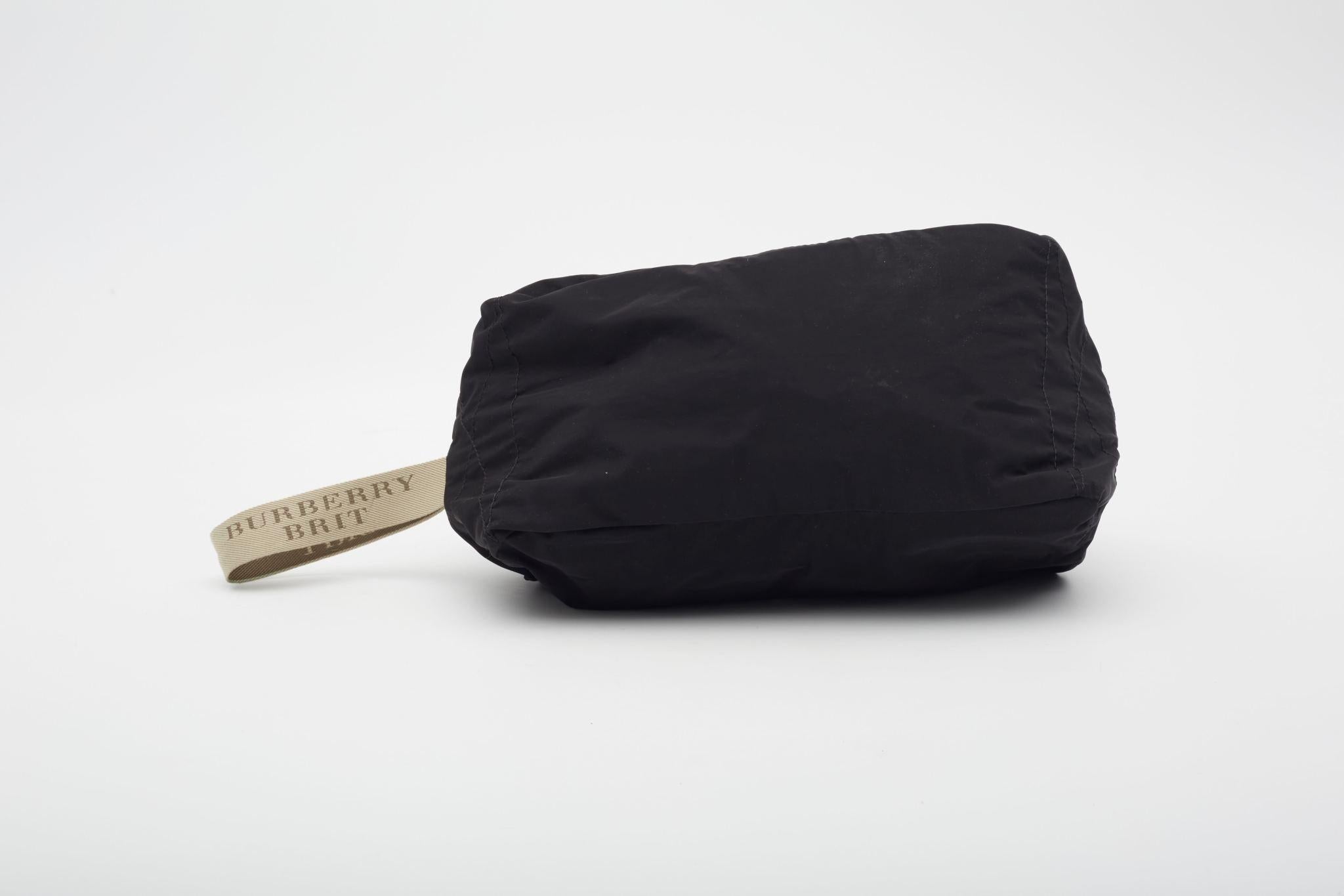 Burberry Black Nylon Vanity Pouch Bag For Sale 1