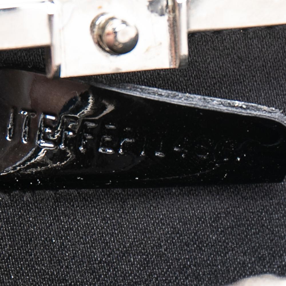 Burberry Black Patent Leather Buckle Studded Pochette 6