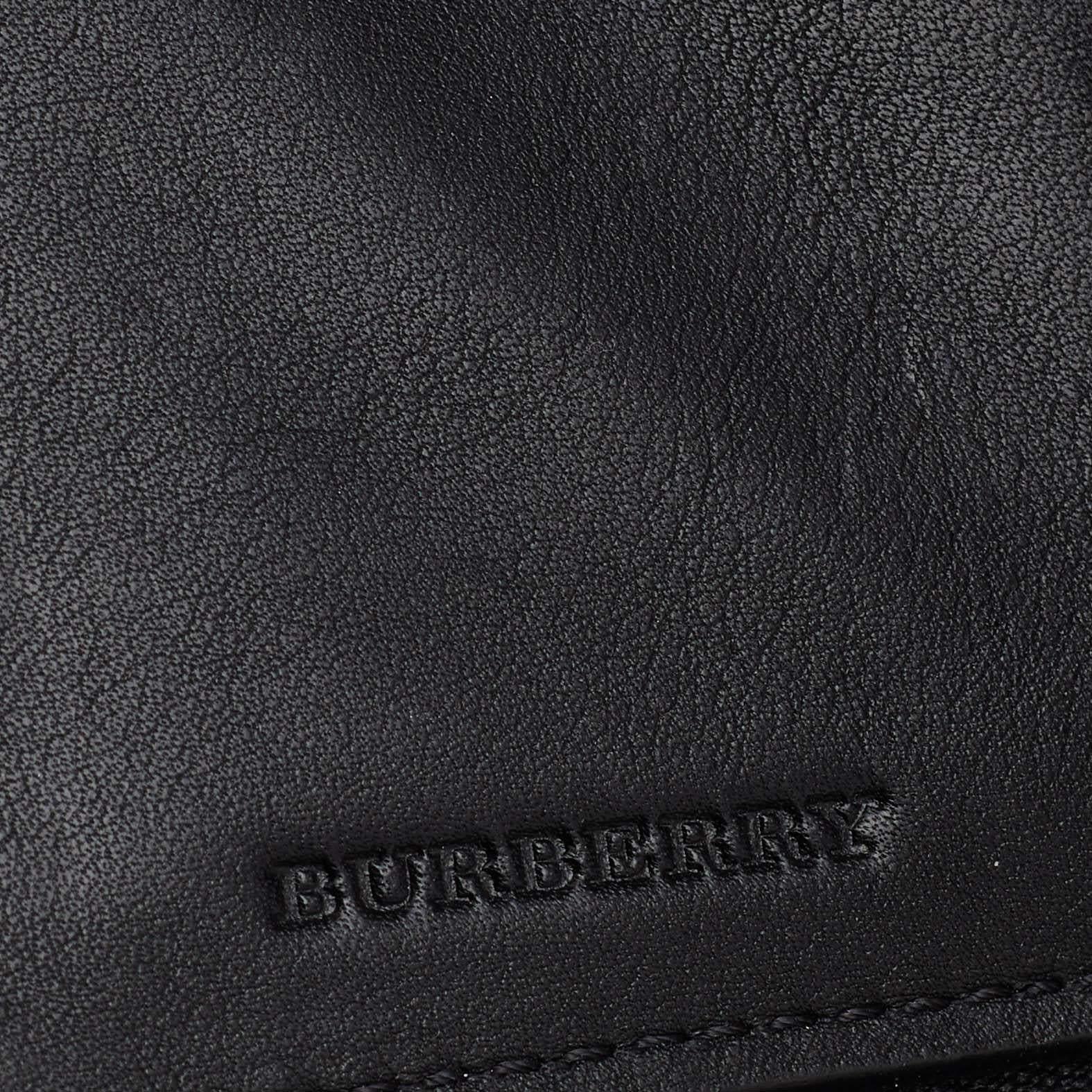 Burberry Black Patent Leather Elmore London Zip Around Wallet 2