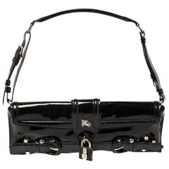 Burberry Black Patent Leather Shoulder Bag