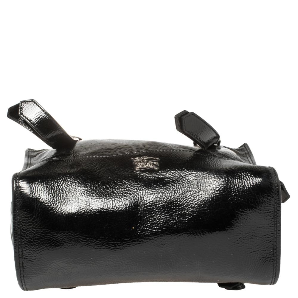 Schwarze Lackleder-Tasche von Burberry 1