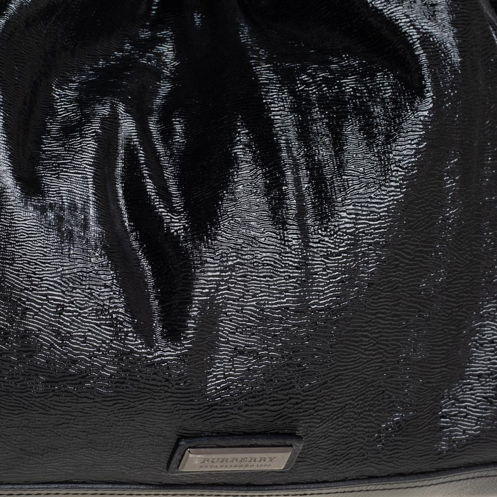 Burberry Black Patent Leather Tote 2