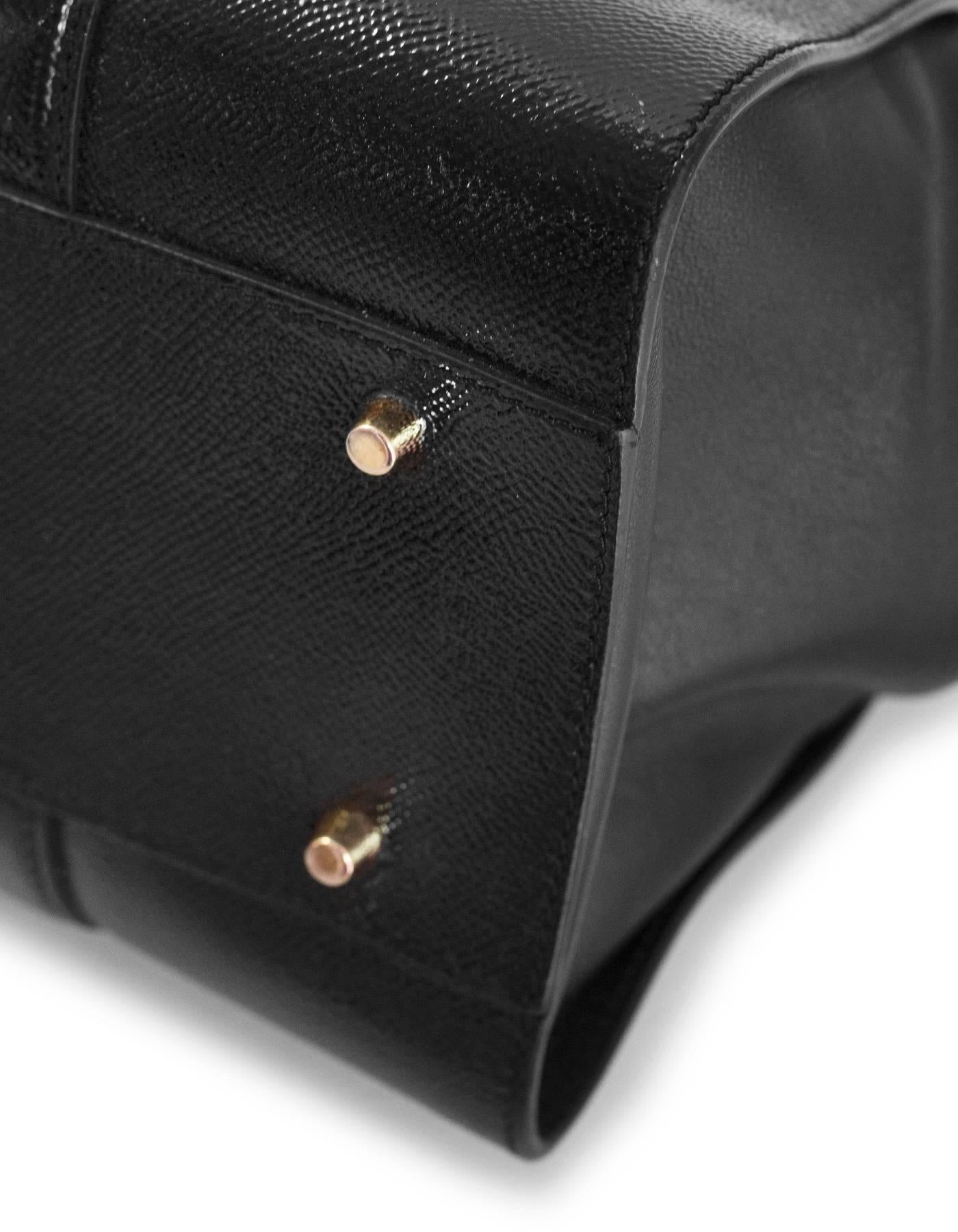 Burberry Black Patent Medium Dinton Tote Bag w/ strap 1