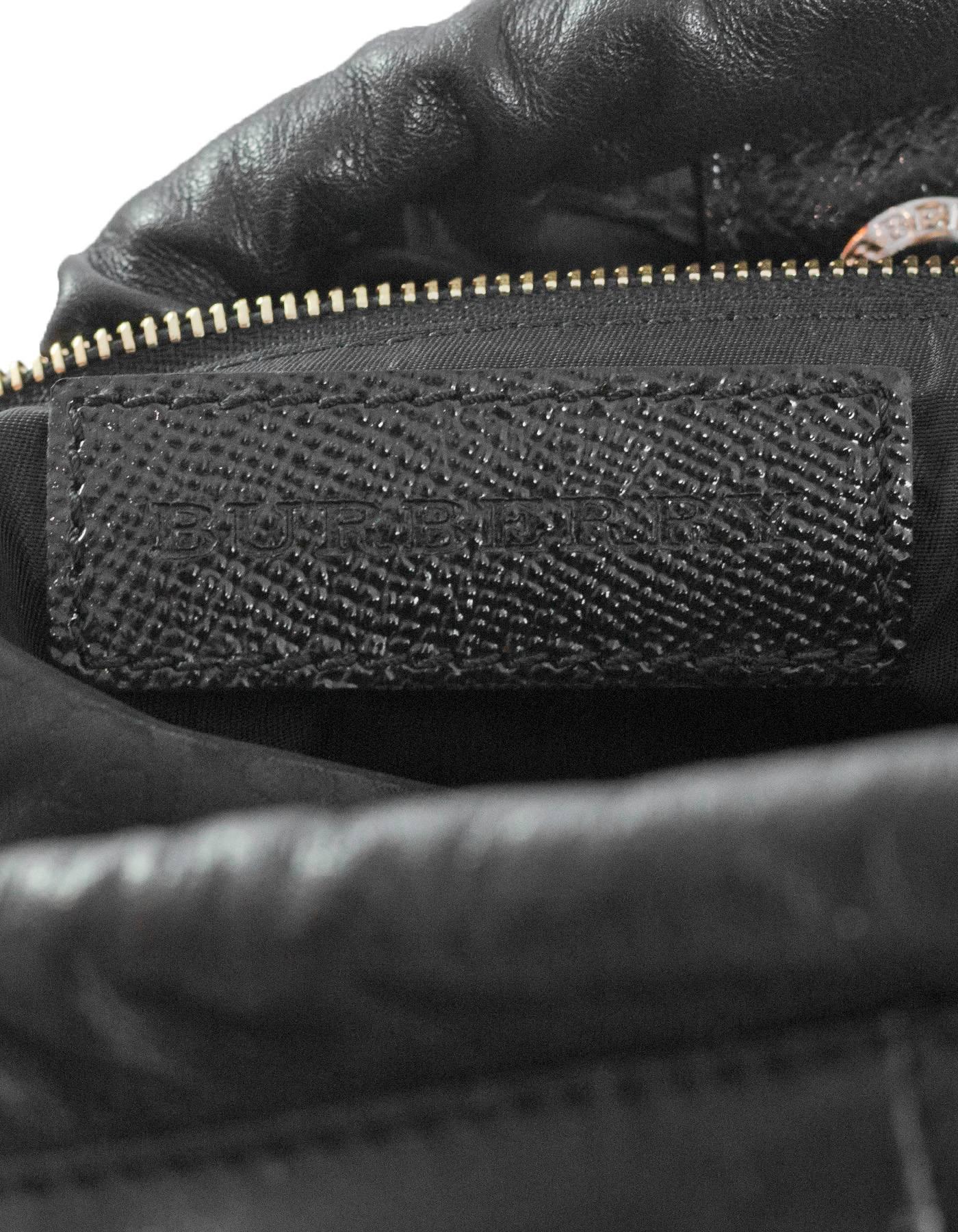 Burberry Black Patent Medium Dinton Tote Bag w/ strap 2