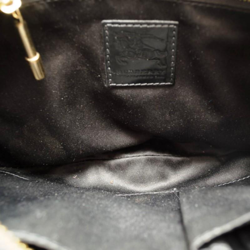 Burberry Black Patent Quilted Hoxton Hobo 2