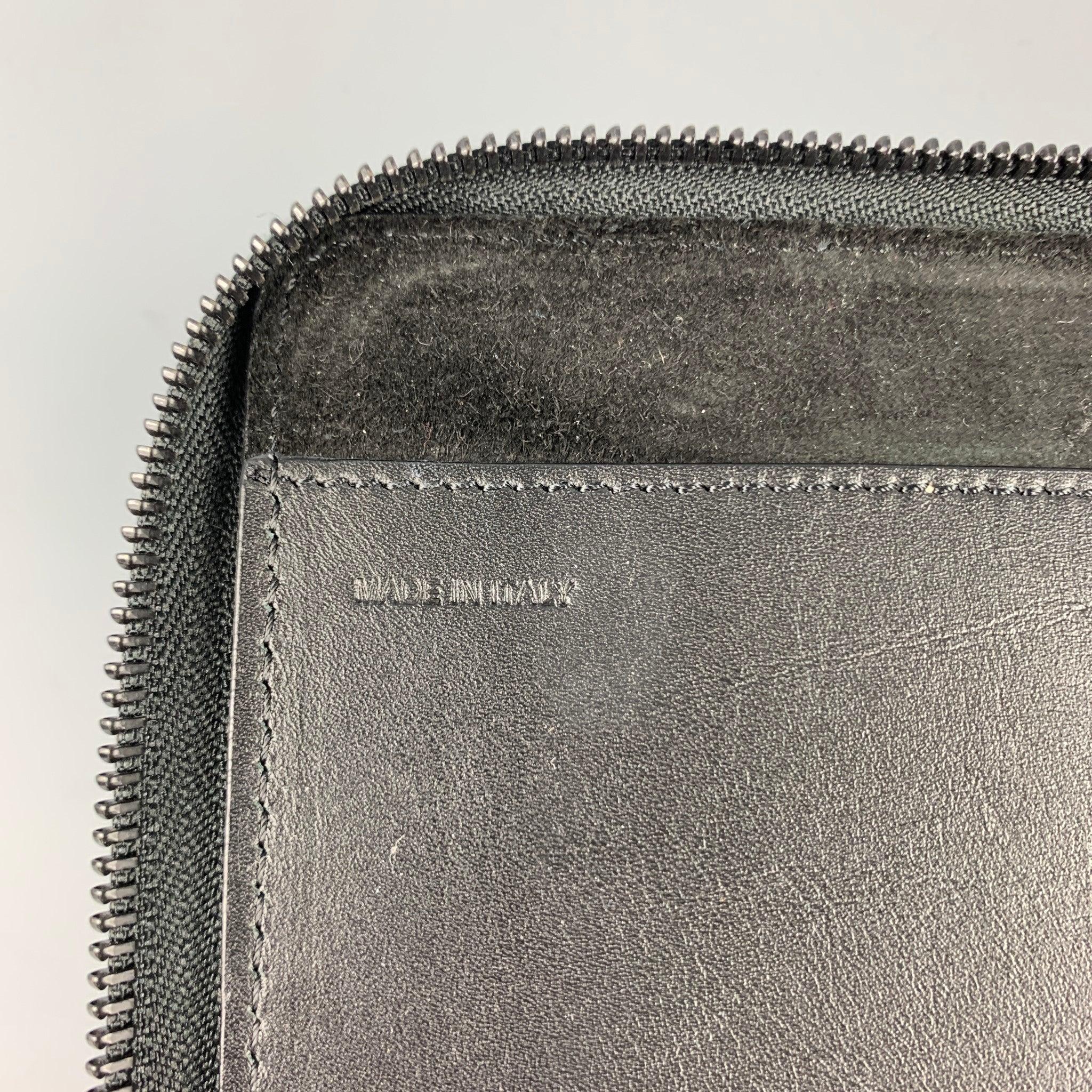 Men's BURBERRY Black Pebble Grain Leather iPad Case