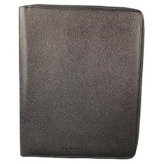BURBERRY Black Pebble Grain Leather iPad Case