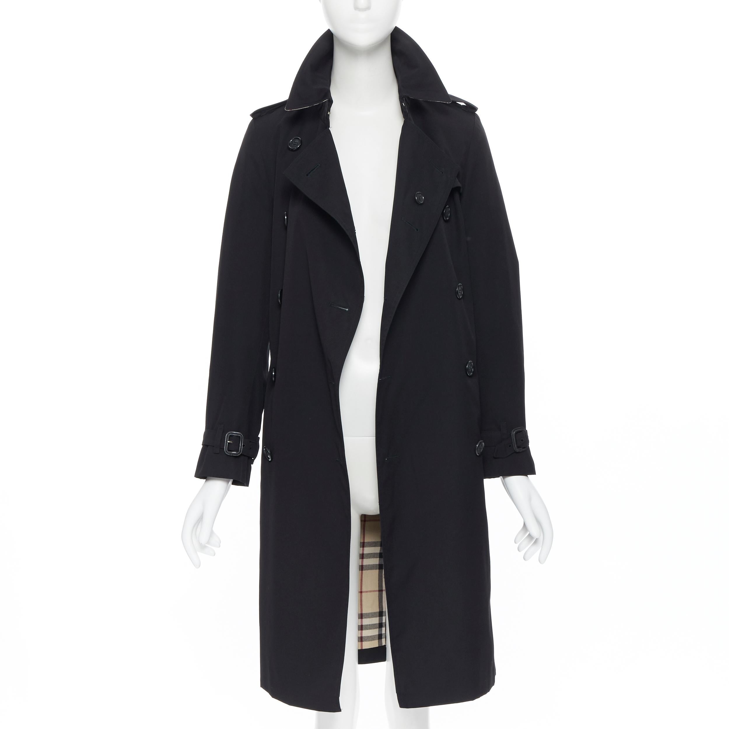 burberry cotton coat black