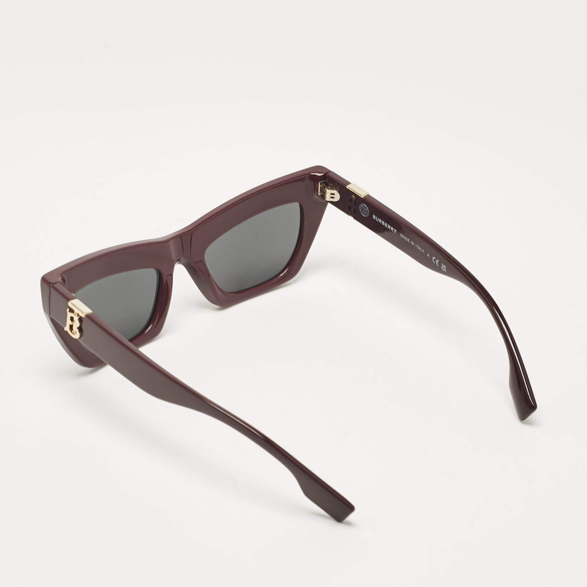 Gray Burberry Black Purple B4405 CatEye Sunglasses