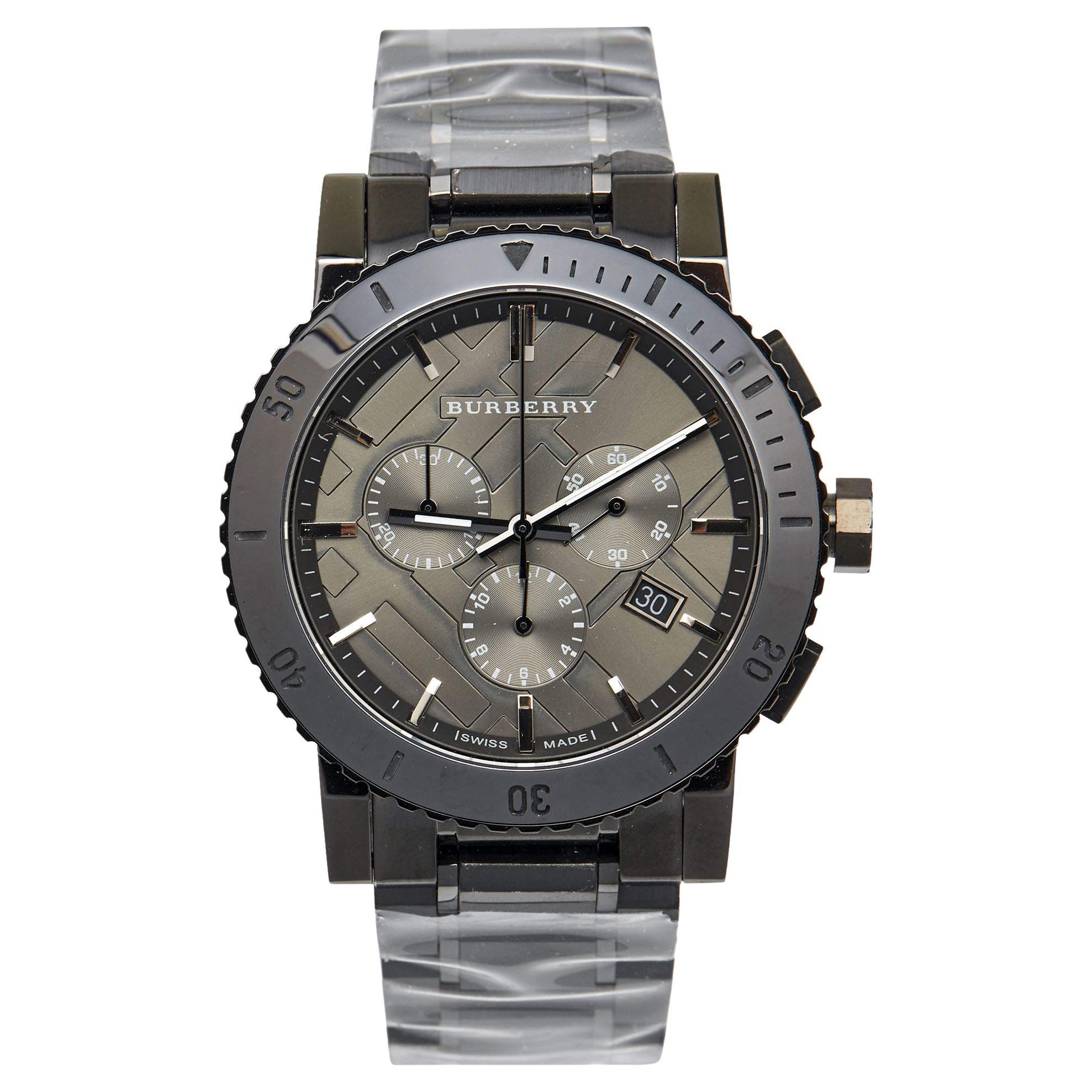 Burberry Black PVD Coated Stainless Steel BU9381 Men
s Wristwatch 42 mm