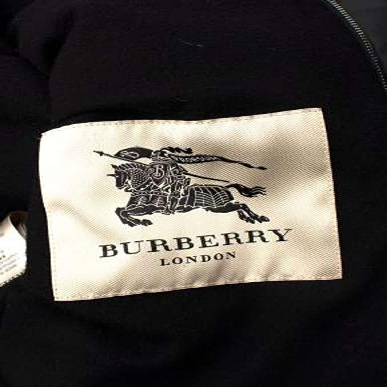 Burberry Black Quilted Down Hooded Jacket For Sale 4