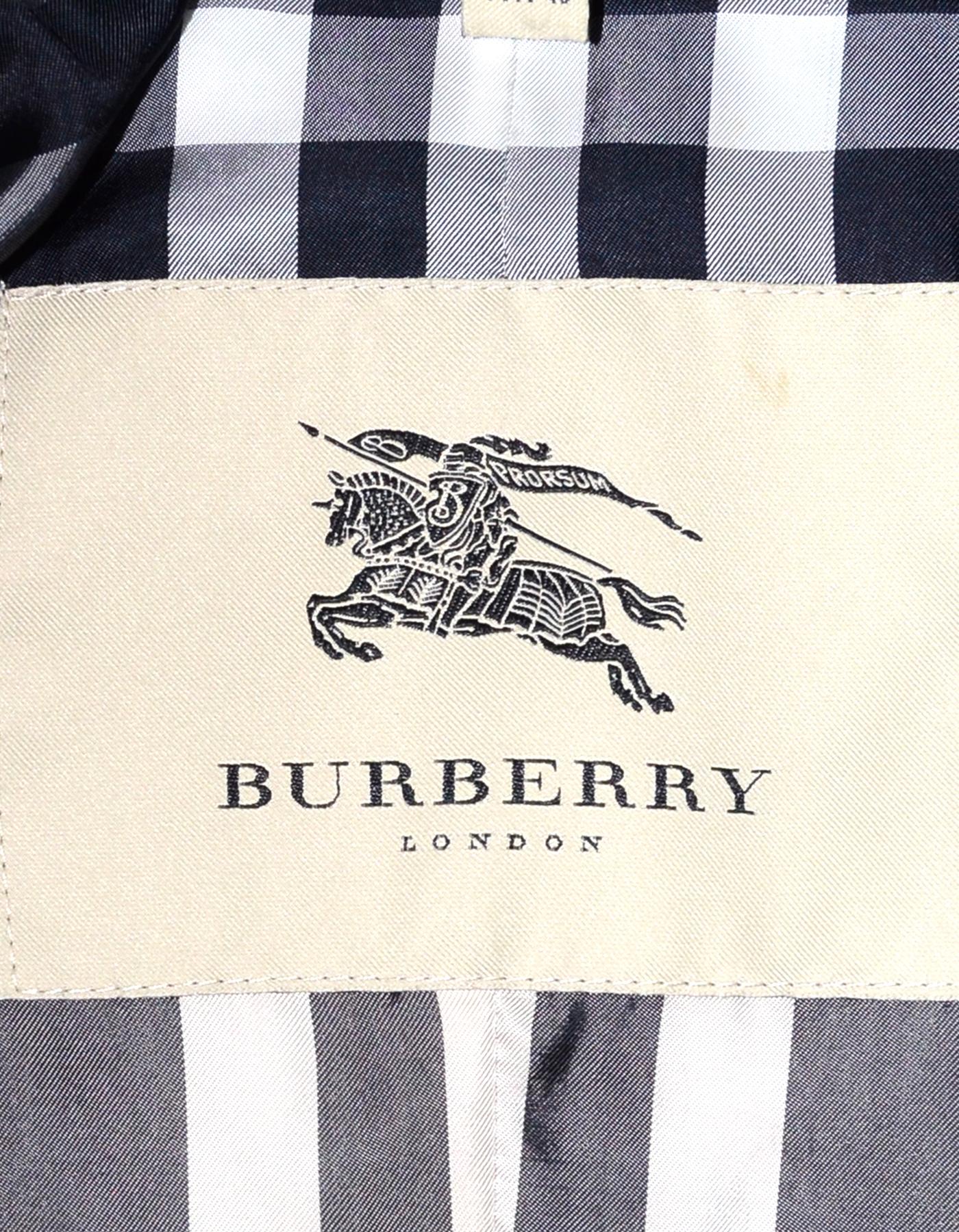 Burberry Black Quilted High Waist Coat Sz 12 1