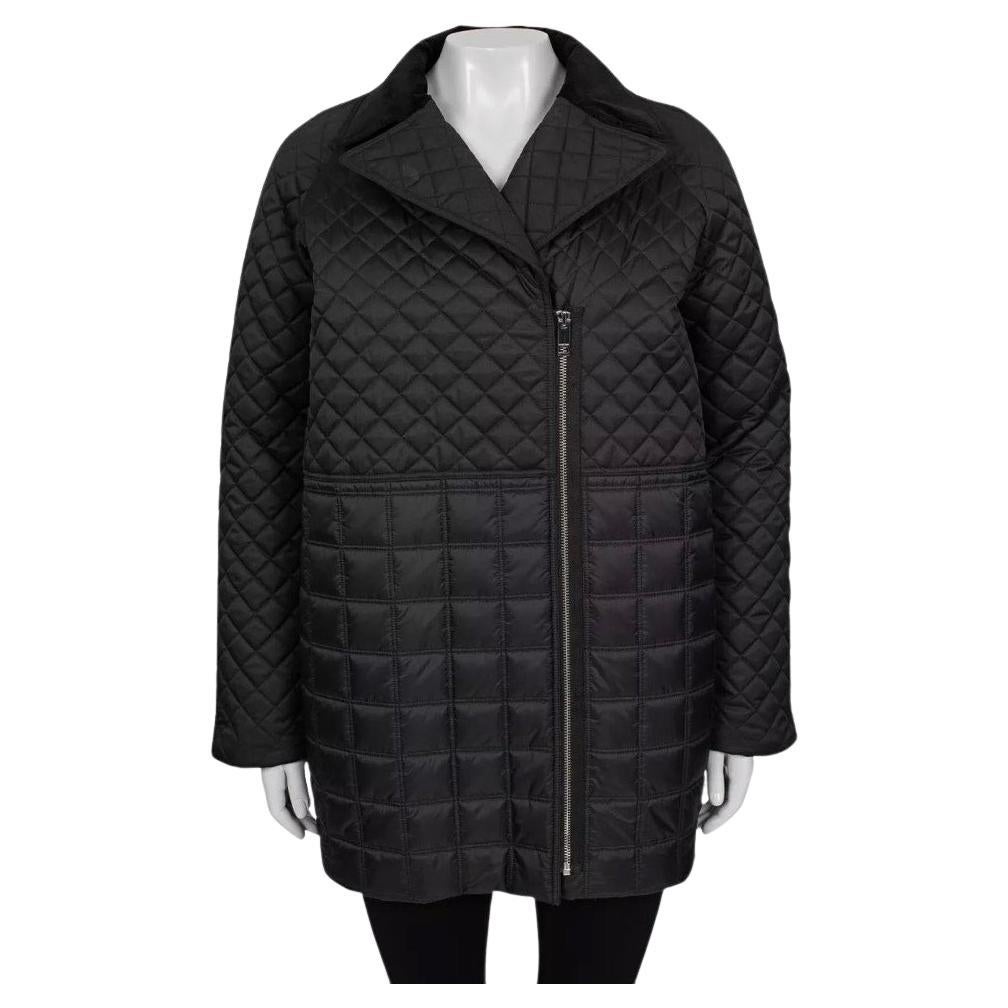 Burberry Giacca Trapuntata Nera Cappotto Sz.L. in vendita