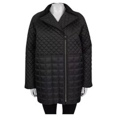 Burberry Black Quilted Jacket Coat Sz.L Used Burberry Black Quilted Jacket Coat Sz.L