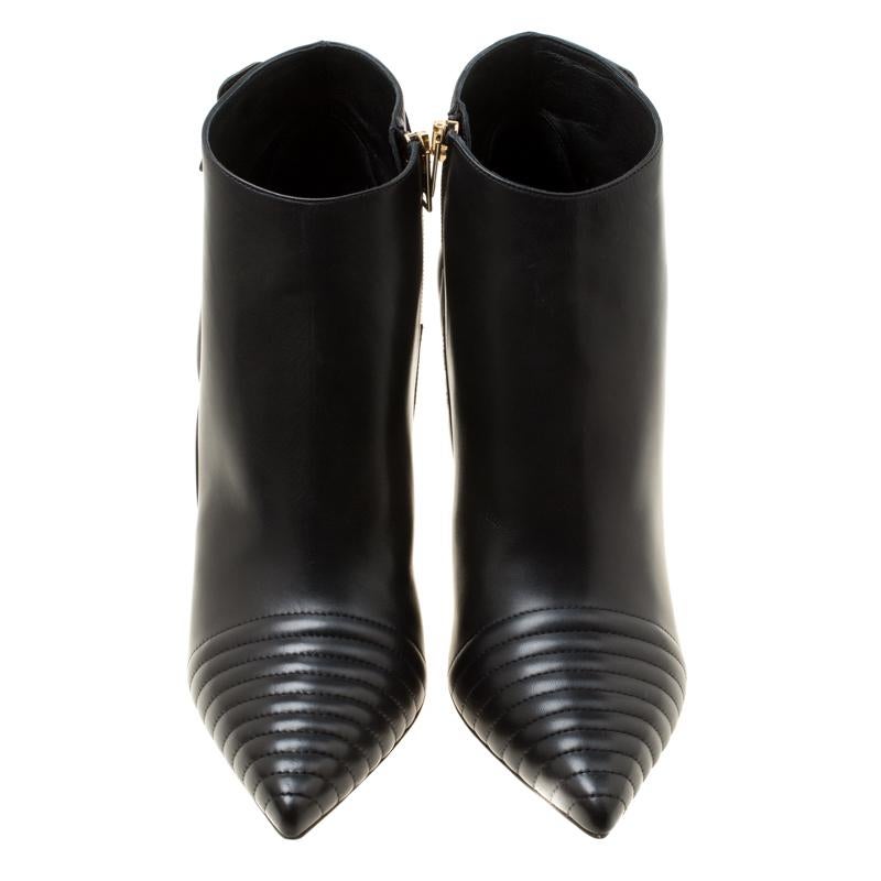 burberry strap detail quilted leather ankle boots