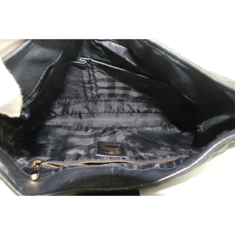 Burberry Black Quilted Leather Brook Hobo Bag 41bur122 In Good Condition For Sale In Dix hills, NY