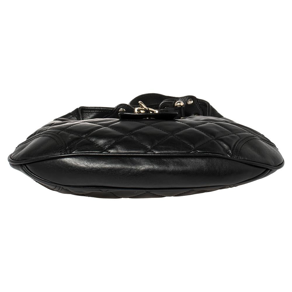 Burberry Black Quilted Leather Brooke Hobo 1