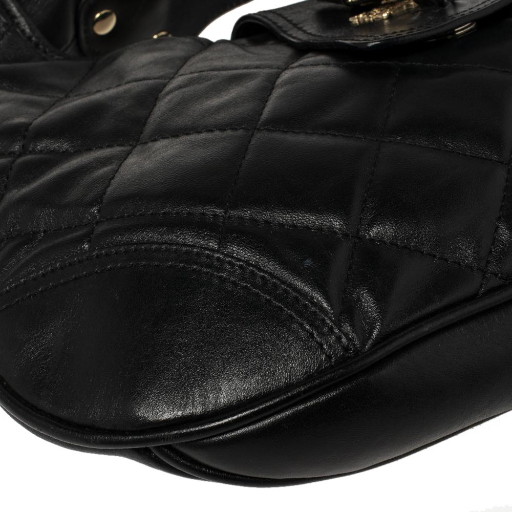 Burberry Black Quilted Leather Brooke Hobo 2
