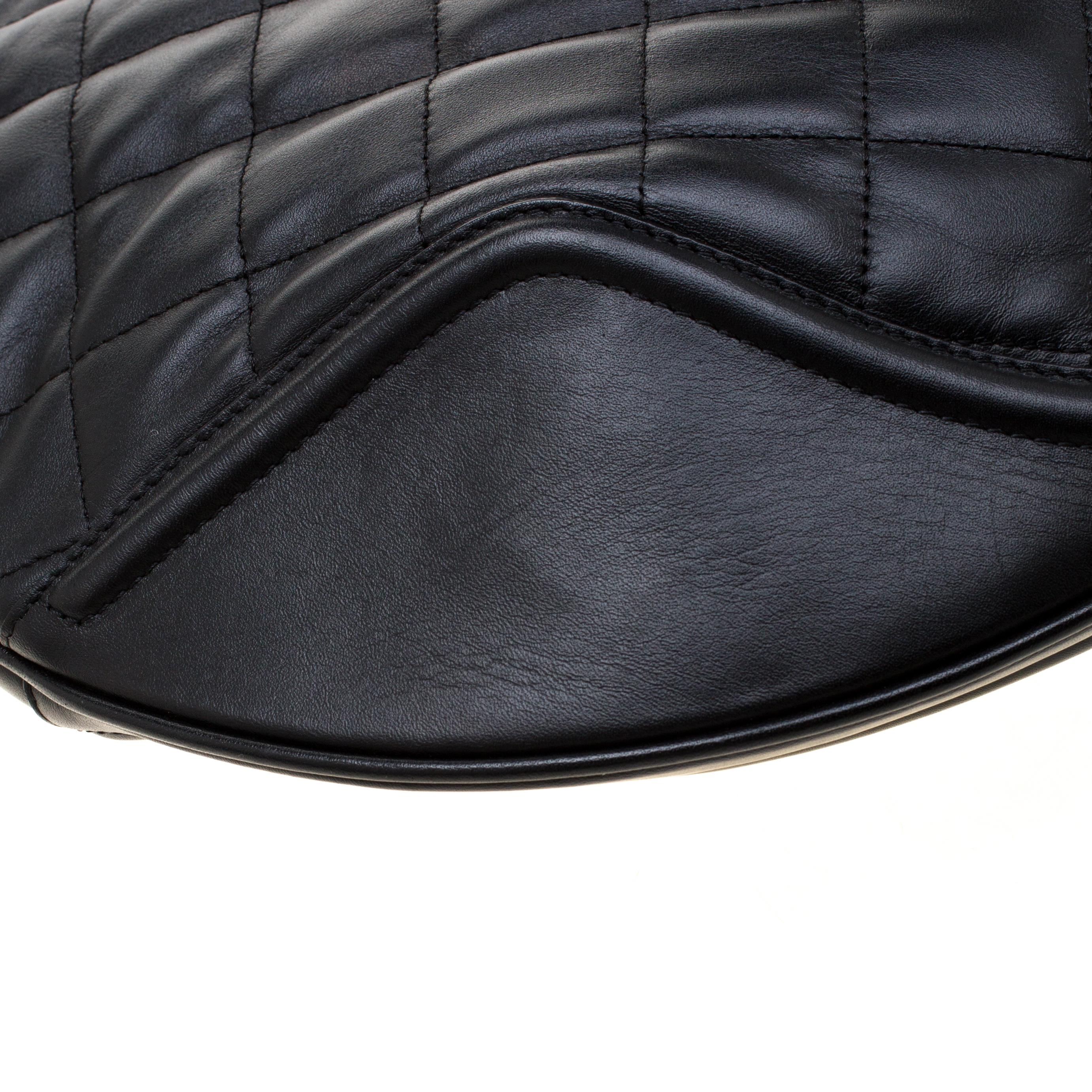 Burberry Black Quilted Leather Hoxton Hobo 2
