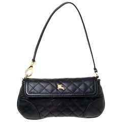 Burberry Black Quilted Leather Pochette
