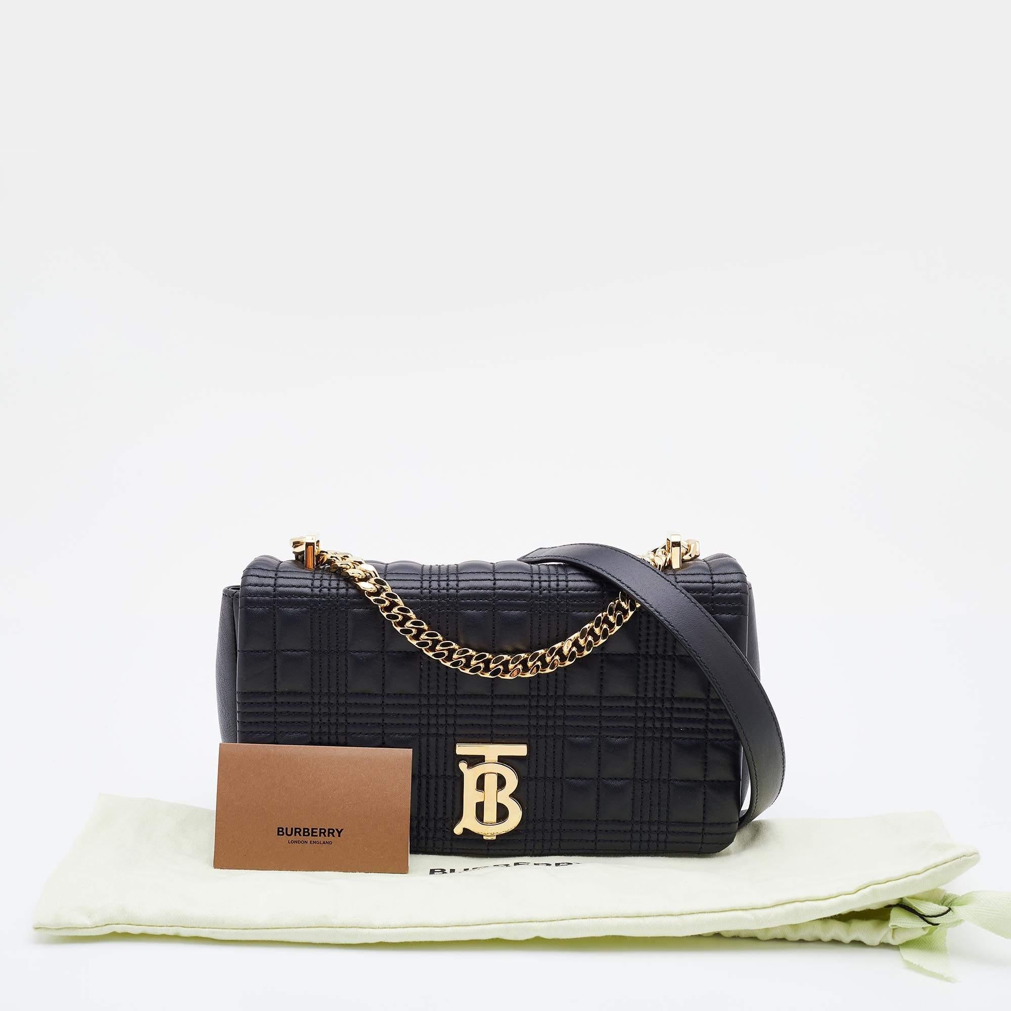 Burberry Black Quilted Leather Small Lola Shoulder Bag 2
