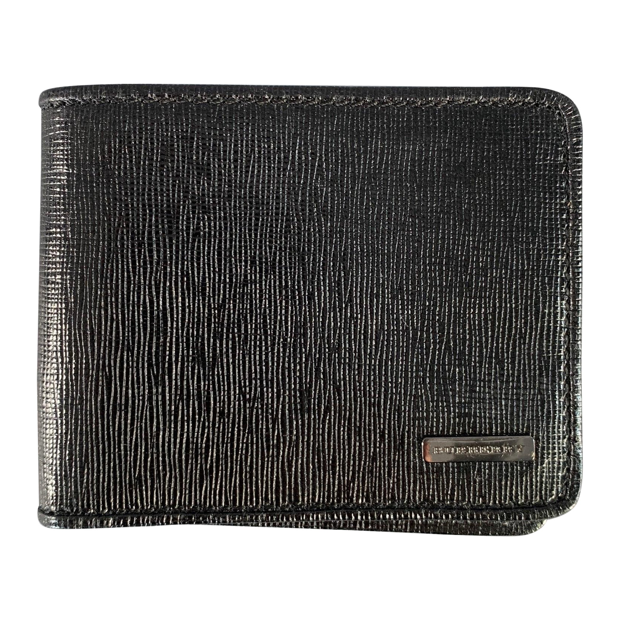 BURBERRY Black Saffiano Leather Wallet