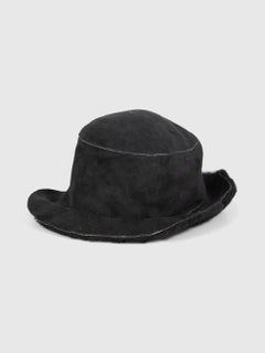 Burberry Black Sheepskin Bucket Hat