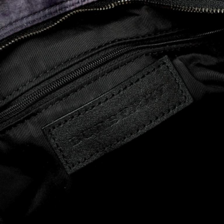 Burberry Black Smoked Check Nylon and Leather Buckleigh Tote For Sale 1