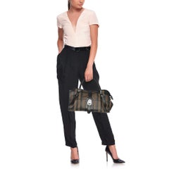Burberry Borsa da bowling a catena in PVC e pelle a quadri fumé neri