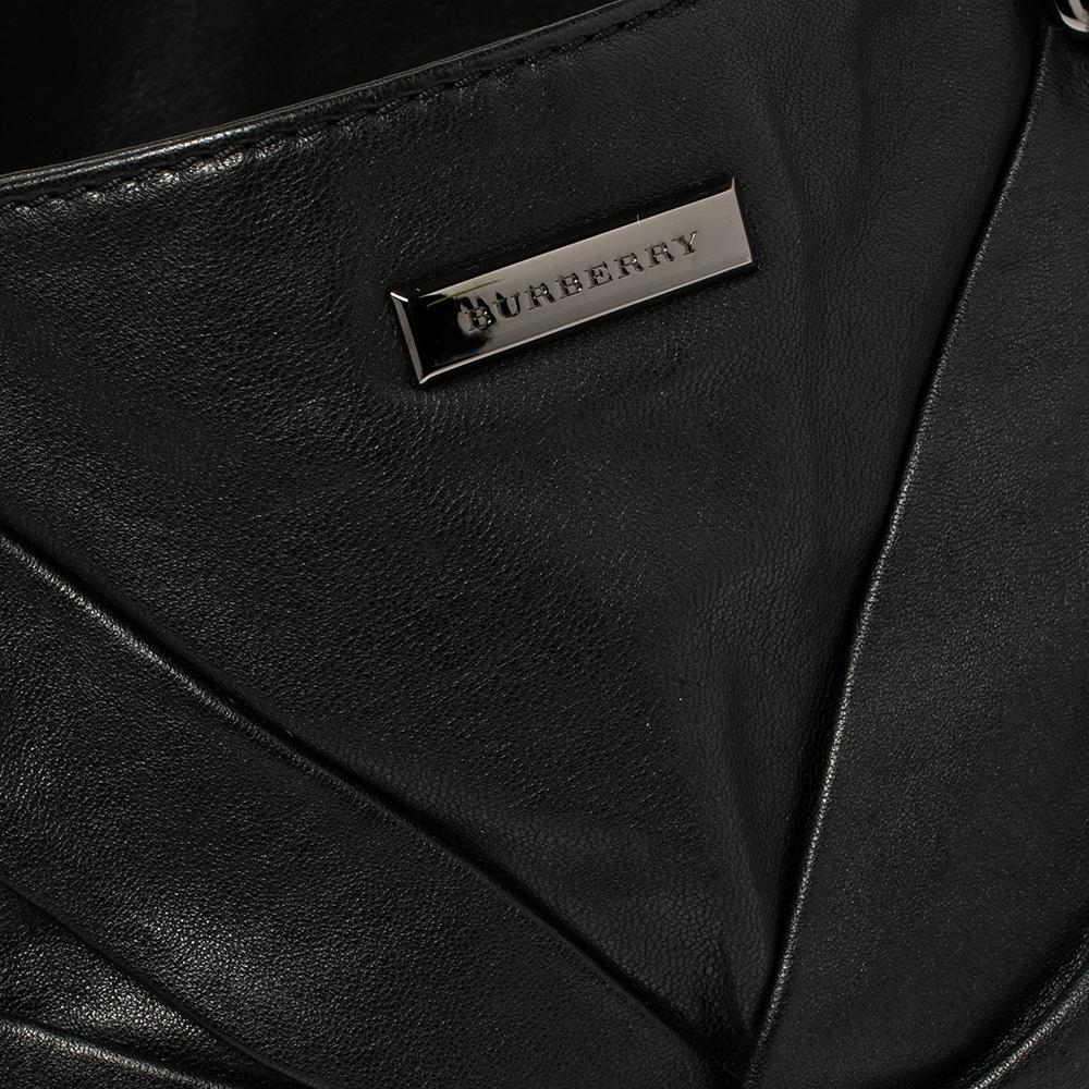 Burberry Black Soft Leather Knot Healy Satchel 7