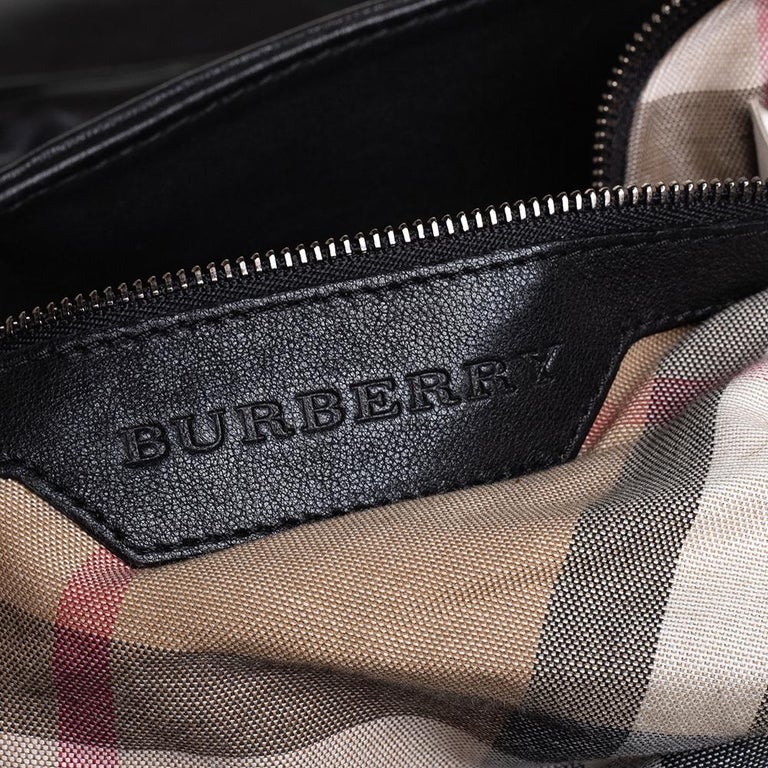 Burberry Black Soft Leather Knot Healy Satchel at 1stDibs