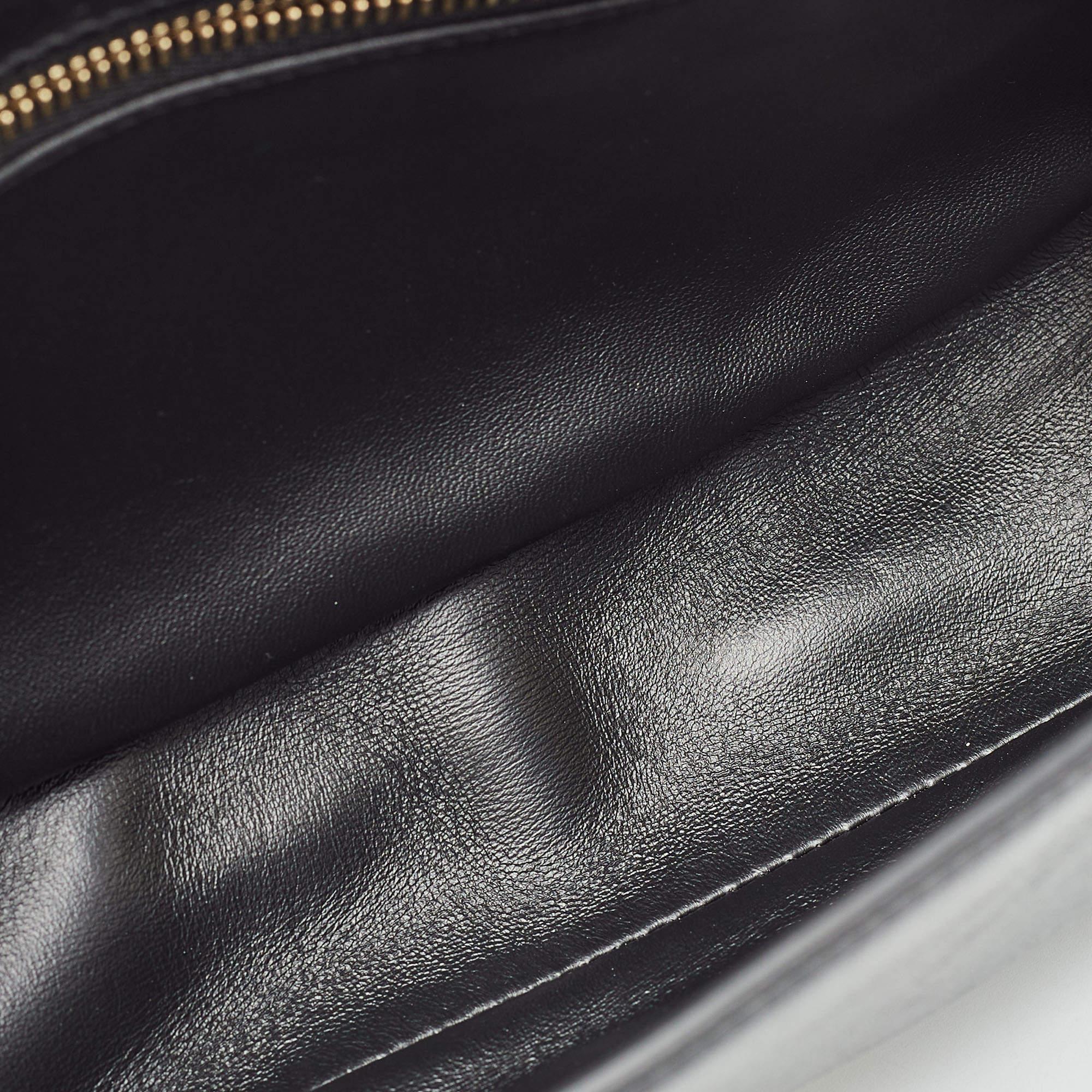 Burberry Black Soft Leather Small Olympia Chain Shoulder Bag 3