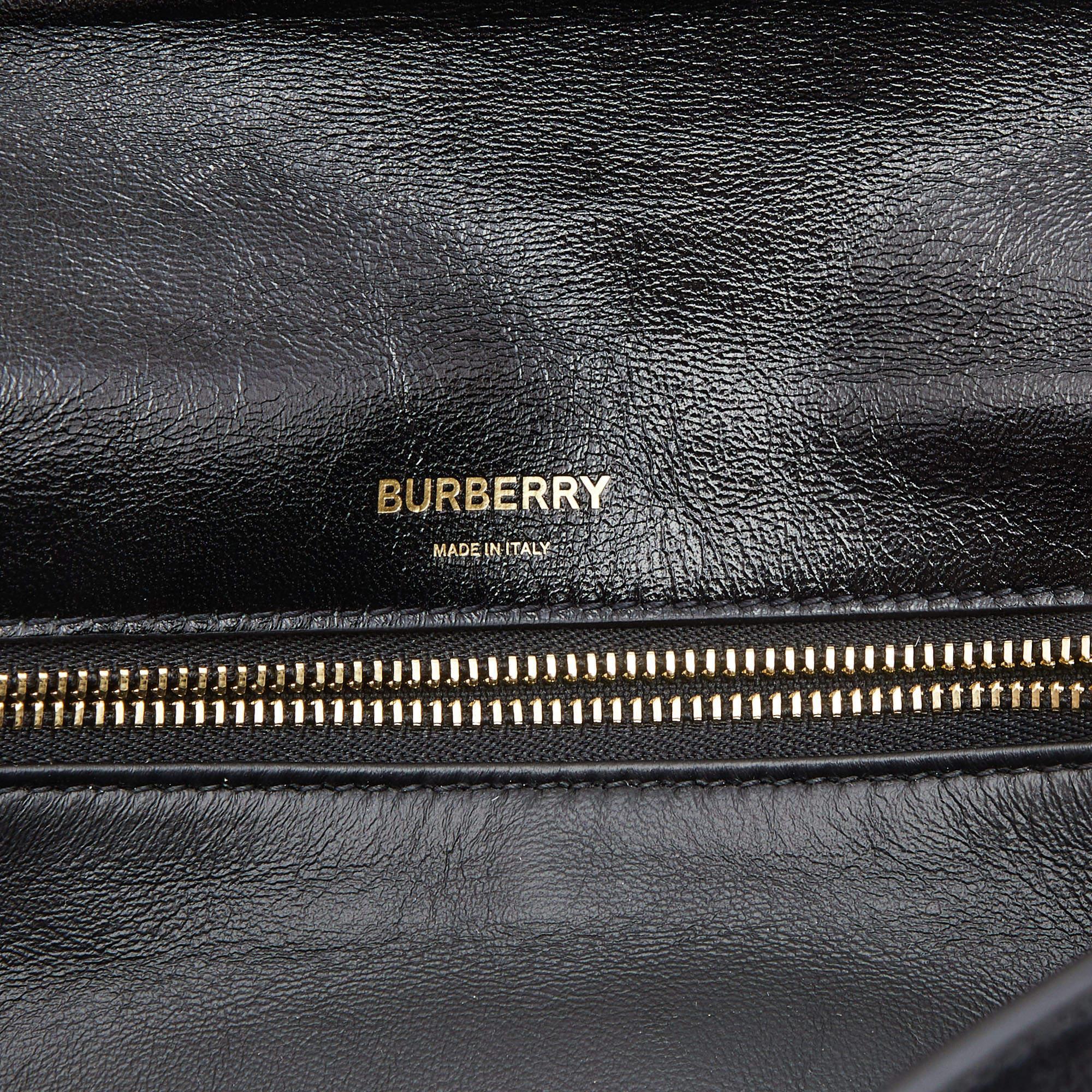 Burberry Black Soft Leather Small Olympia Shoulder Bag 2