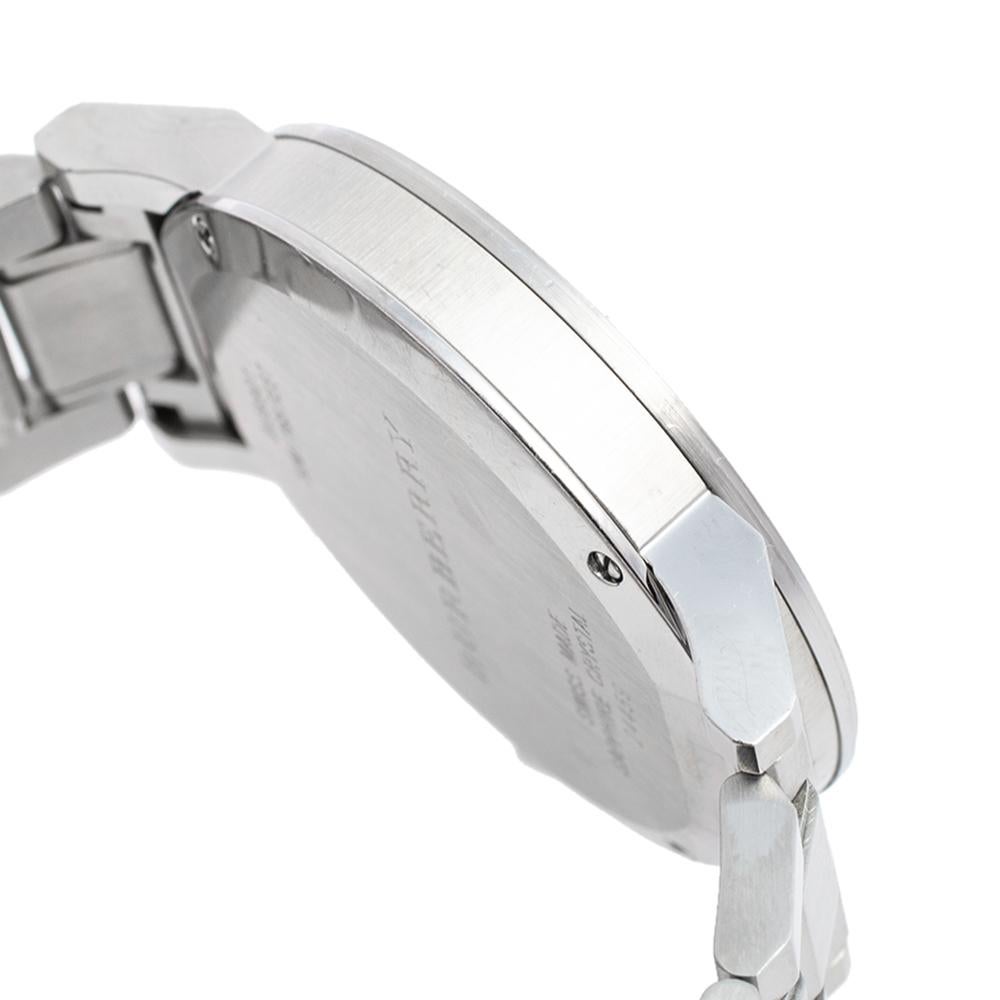 Contemporary Burberry Black Stainless Steel BU9901 Men's Wristwatch 42 mm