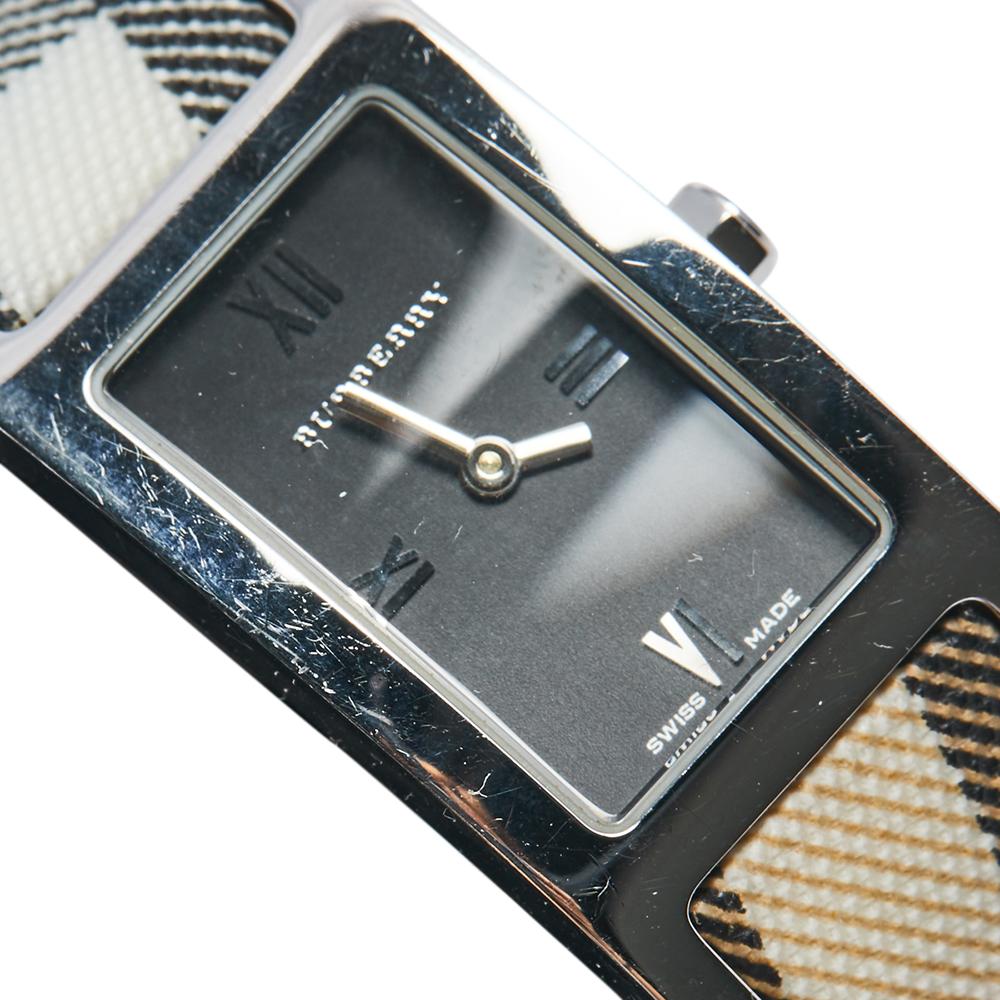 Burberry Black Stainless Steel Calfskin Heritage Nova Women's Wristwatch 18 mm 1