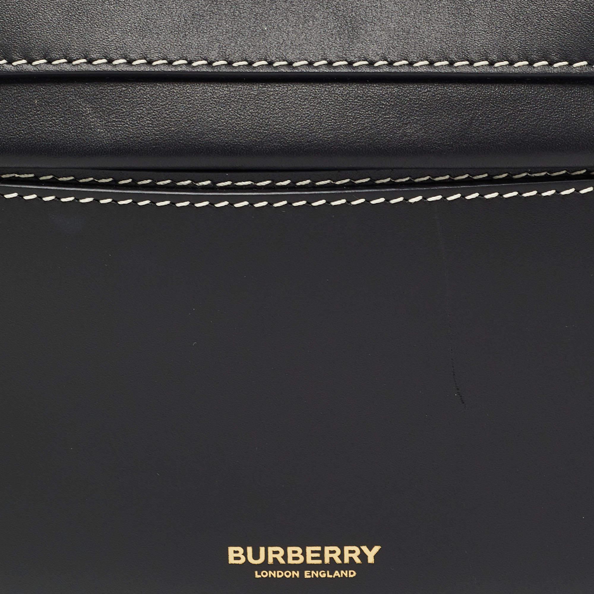 Burberry Black Studded Leather Mini Olympia Zip Shoulder Bag 2