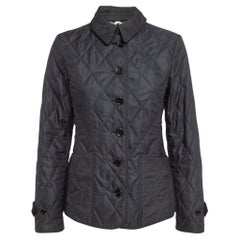 Burberry Black Synthetic Diamond Quilted Thermoregulated Jacket S
