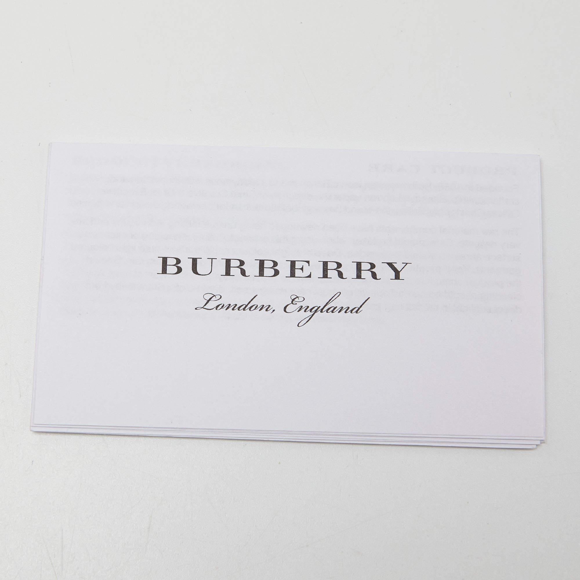 Burberry - Fourre-tout à ceinture Baby Marais en cuir noir/marron en vente 9