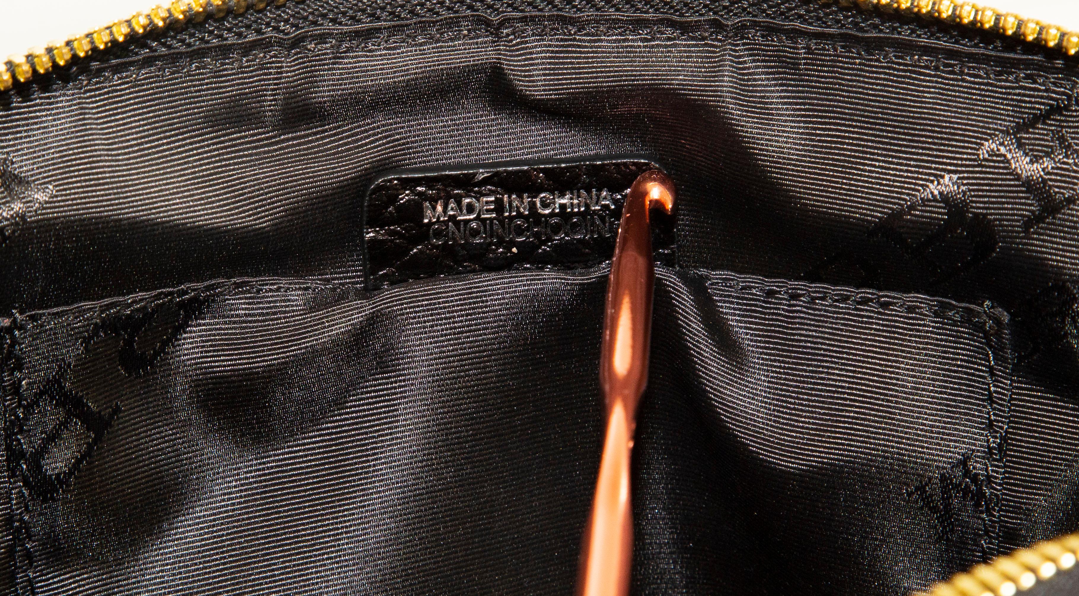 Burberry Black Textured Glossy Leather Crossbody Bag 5