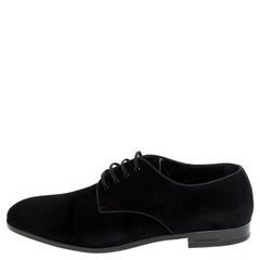 Burberry Black Velvet Menning Derby Size 42.5