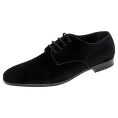 Burberry Black Velvet Menning Derby Size 42.5