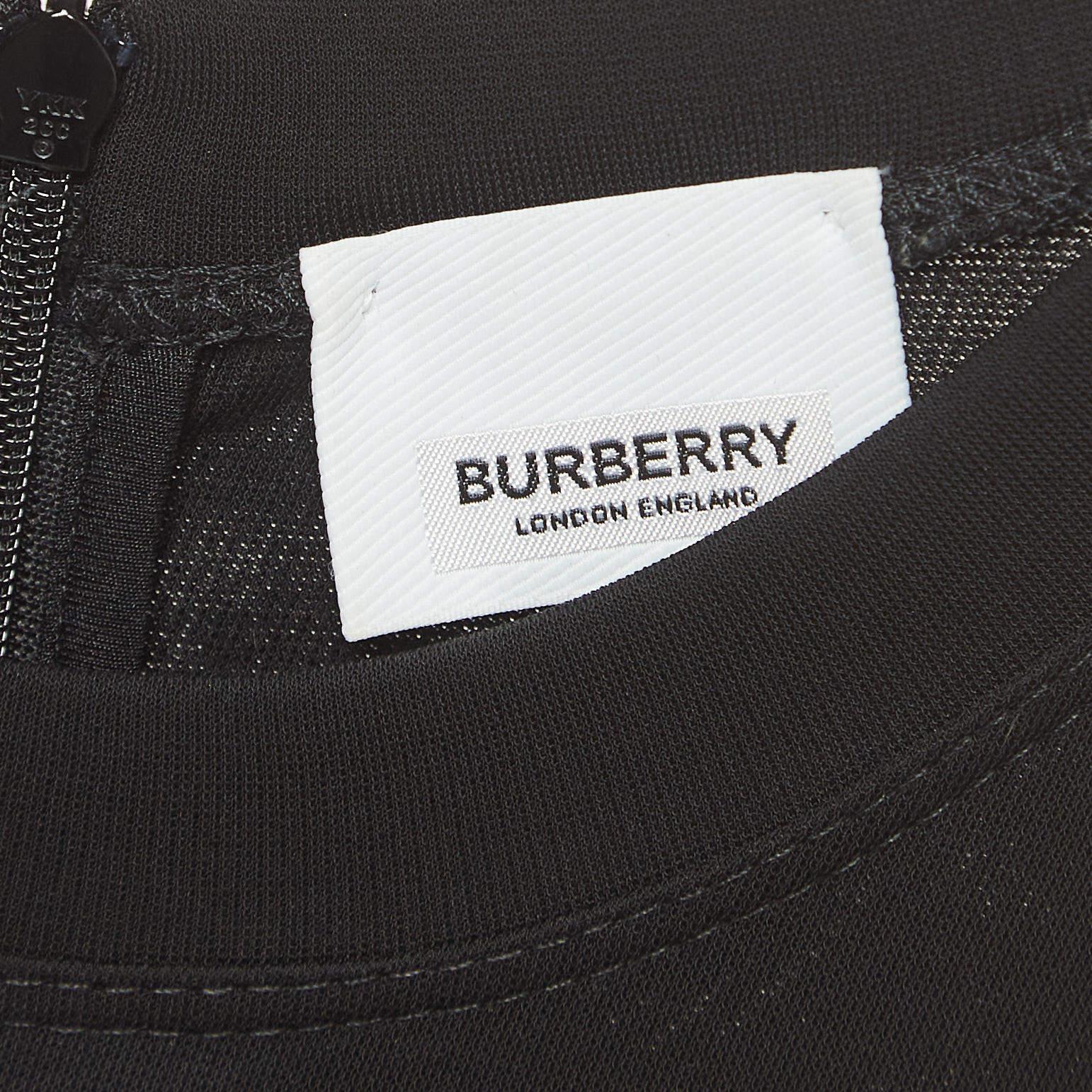 Burberry Black Viscose Chain Fringe Detail Dress S In Excellent Condition For Sale In Dubai, Al Qouz 2