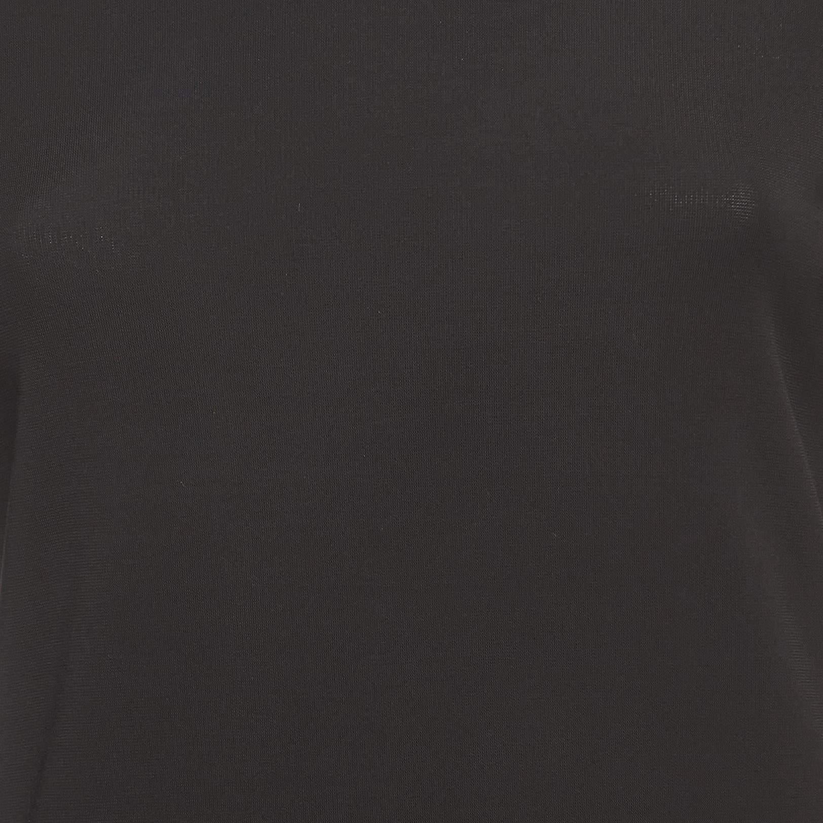 Burberry Black Viscose Chain Fringe Detail Dress S For Sale 1